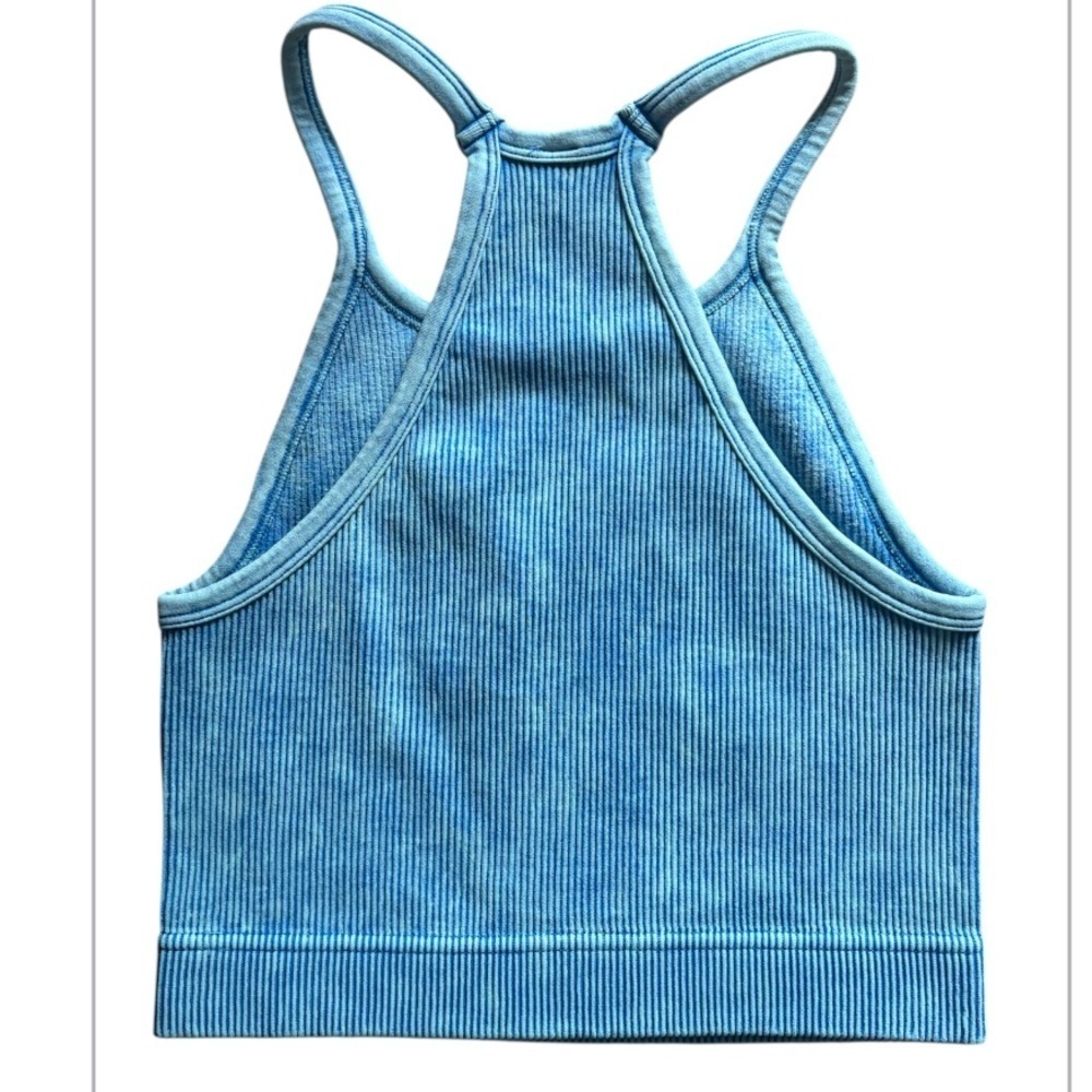 Zenana Super Soft Racerback crop Ribbed Tank NIP - Picture 2 of 2